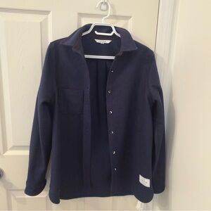 Anian Medium Navy Blue Jacket - 80% Wool